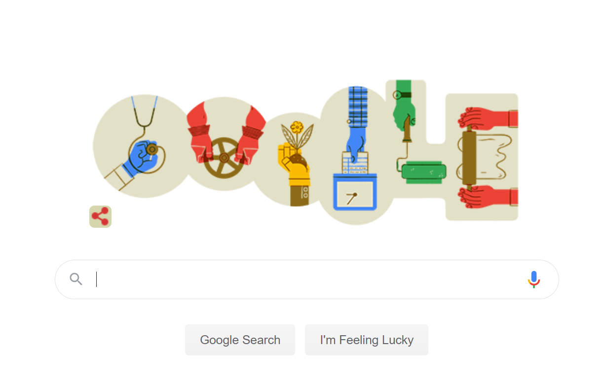 Google Doodle on Labor Day